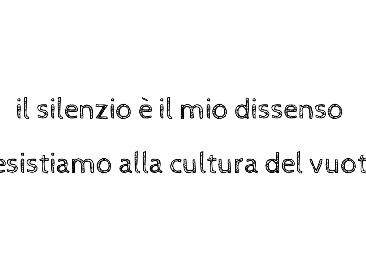 Il silenzio è il mio dissenso